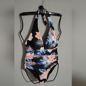 DKNY tummy control floral 1 piece swimsuit